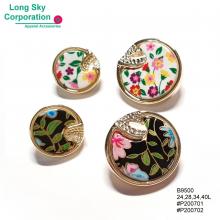 (#B9500) 24L, 28L, 34L, 40L colorful floral print shank buttons