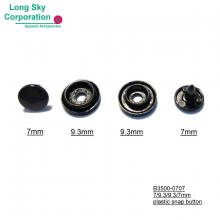 (#B3500-0707) 7mm cap colored plastic snap button