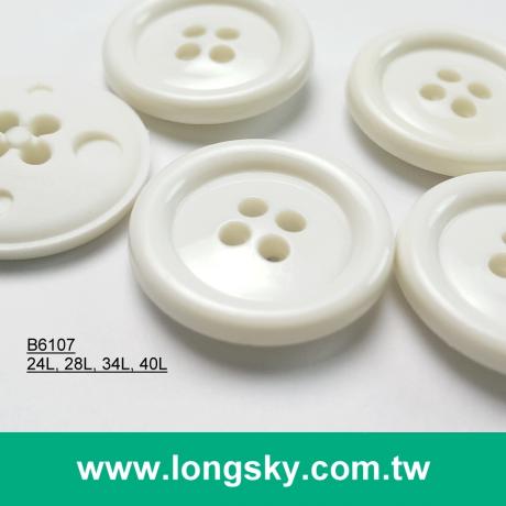 (#B6107) round edge 4 hole nylon plastic button for men sweater