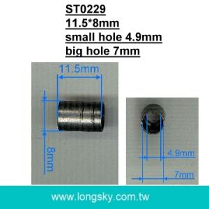 (#ST0229) factory barrel metal cord end for 5mm cord
