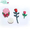 (#B76-4) Valentine's Day beauty rose flower craft buttons