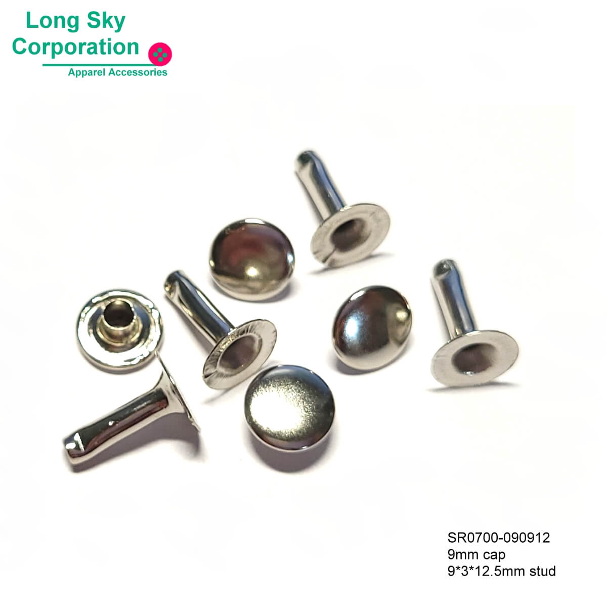 (SR0700) 7mm, 8mm, 9mm, 10mm iron stud rivet with cap Buy stud, rivet