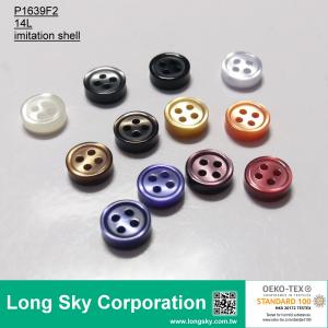 (P1639F2) plastic 14L coloured imitation shell shirt button