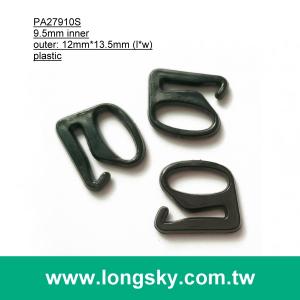 (#PA27910S/9.5mm inner) plastic e shape buckle for bustier strap