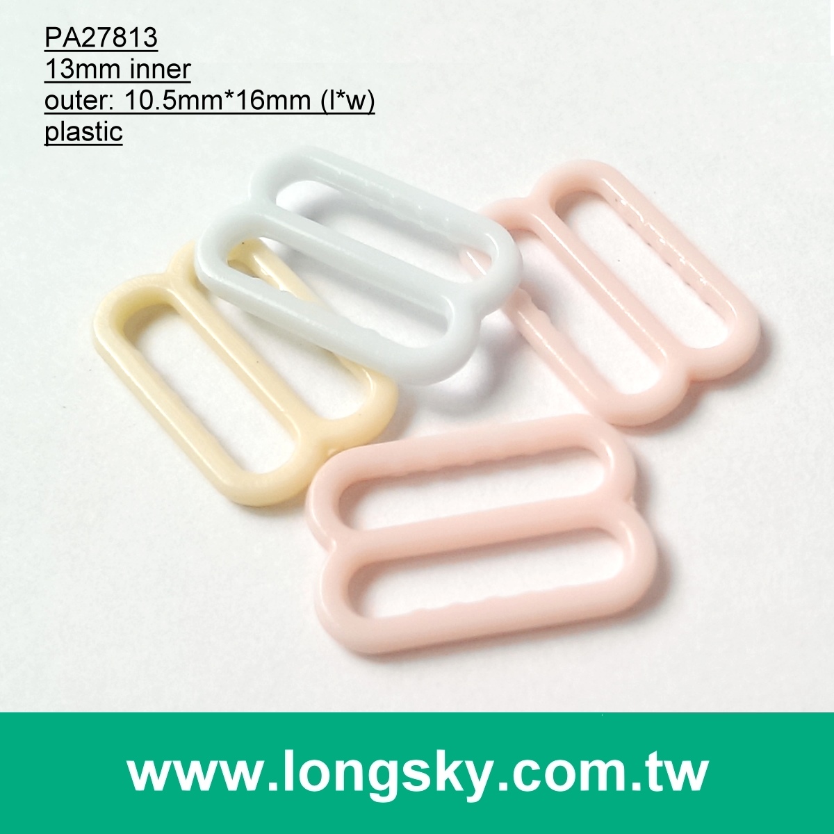 (#PA27013A/13mm inner) plastic POM bra strap O-ring for women's underwear