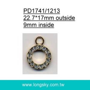 Round crystal rhinestones pendant for clothing (#PD1741)