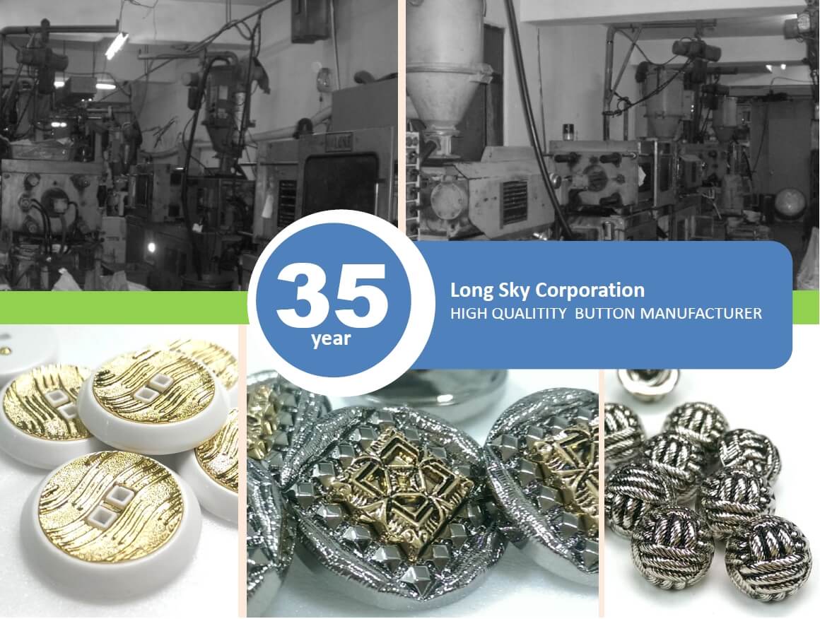Long sky-nylon button and abs button production line-35years