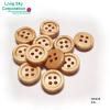 (#W0235) 16L, 18L, 24L, 28L, 32L 4 hole round natural wooden baby button, baby button, cardigan button
