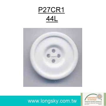 (#P27CR1) 44L Classical large polyester resin chalk button for coat