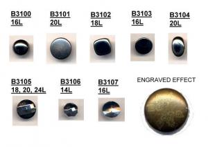 (B3100~B3107) classical round plain top ABS Buttons
