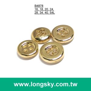 (#B4878) 4-hole classical gold plated blouse button