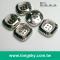 (#B6111/24L, 28L, 36L, 40L) nickel free silver 4 hole square shape button