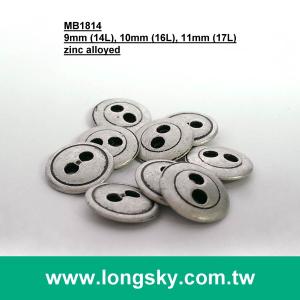 (MB1814/14L,16L,17L) 2 hole antique silver small sizes metal made shirt apparel button