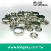 (#MB16125) DIY tooling available, 15mm round brass metal top prong snap button