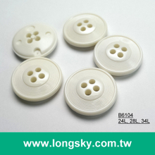 (#B6104/24L, 28L, 34L) classic round 4 hole nylon dyeable button for garment