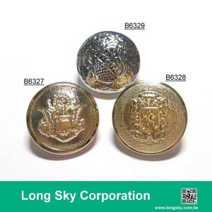 (#B6327~29) royal style pattern shank button in gold color, silver color