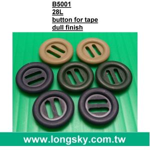 (#B5001) 18mm dull green military BDU 8mm slot hole button
