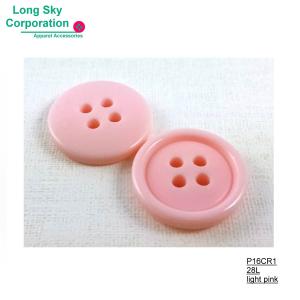 (#P16CR1) light pink 28L plastic polyester resin children coat button