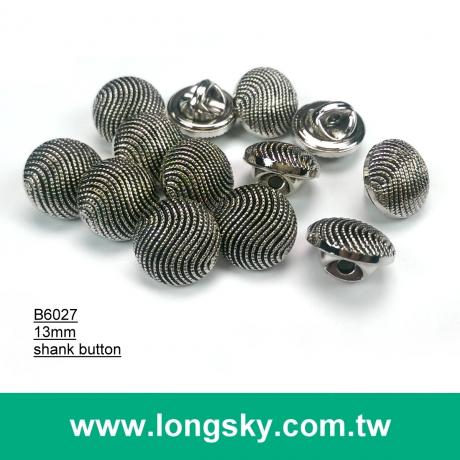 (#B6027/13mm) antique silver wave pattern plastic abs shank button for young girls dress