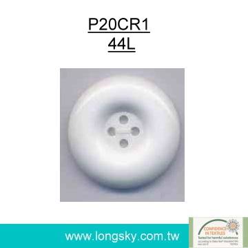 (#P20CR1) white chalk 4 hole decorative buttons for clothing 