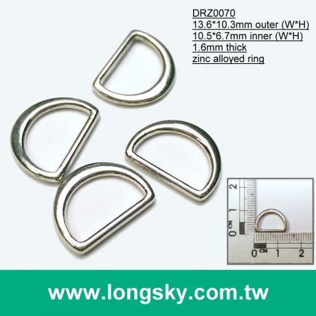 (#DRZ0070/10.5mm) metal d ring for 10mm coat belt