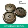 (#W0904) 1.5" 60L big size general design dyed natural wood button