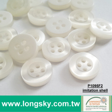 (#P1095R2/18L, 16L, 14L) 4-hole round polyester resin shell looked shirt button
