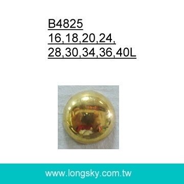 (#B4825) 16L, 18L small classic dome shiny surface shank button
