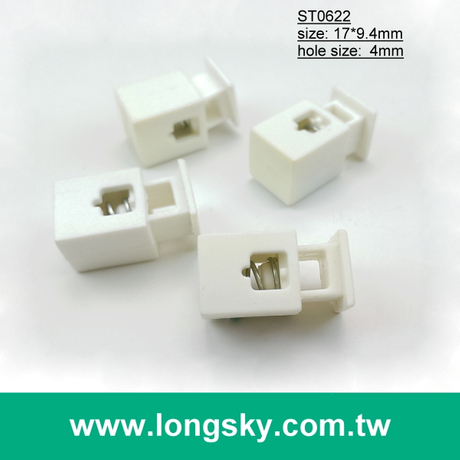 (#ST0622) 4mm hole mini square plastic spring stopper