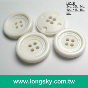 (#B6106) round edge 4 hole nylon plastic button for lady sweater