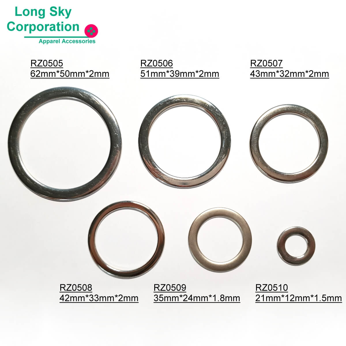 (RZ0508) 3cm inner zinc alloyed metal round belt ring buckle