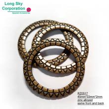 (RZ0517) 33mm inner geometric pattern metal round ring